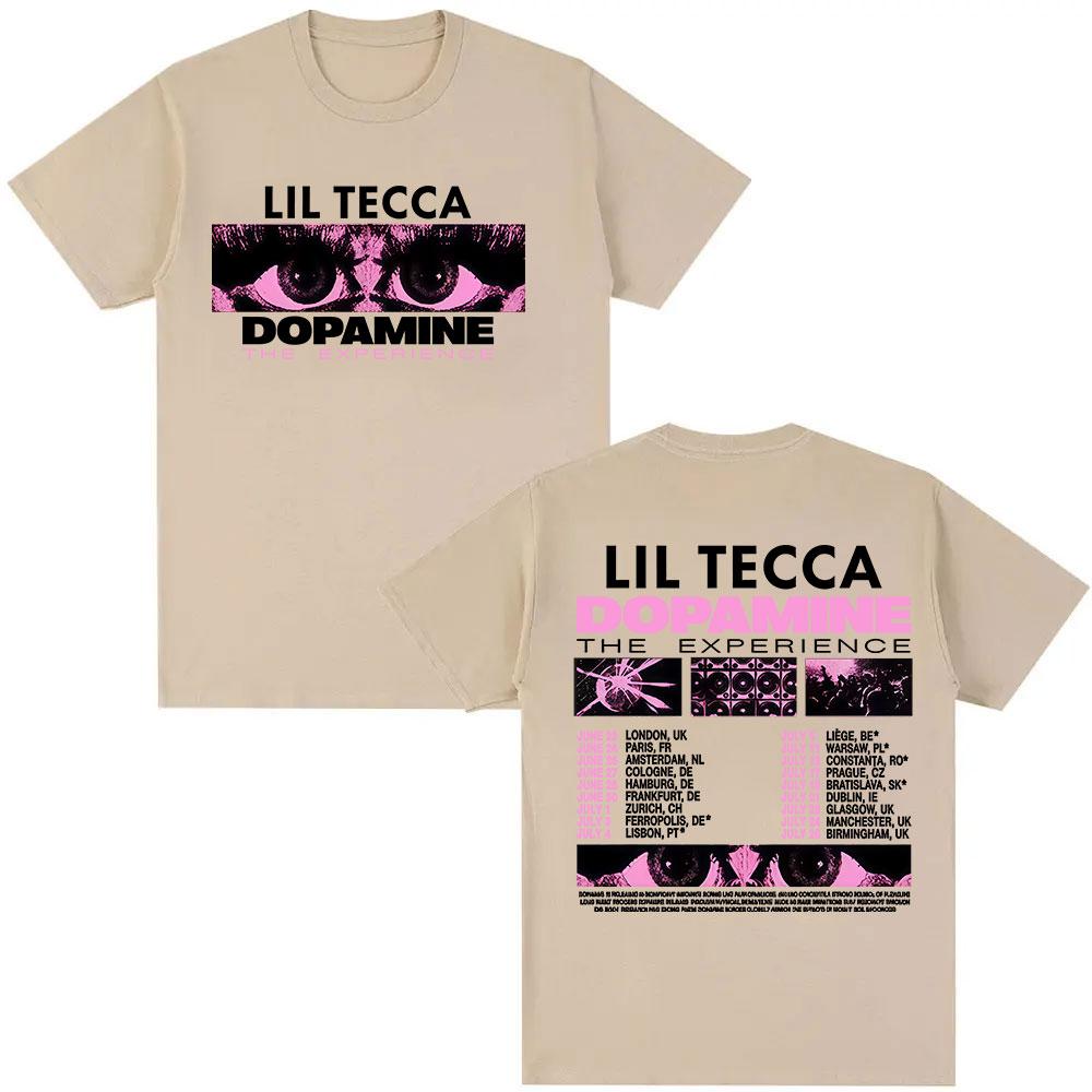 Lil Tecca Dopamne The Experience Tour 2025 Tricou Nou Bărbați Femei Retro Estetic Îmbrăcăminte Tricouri Casual Bumbac Tricouri Supradimensionate