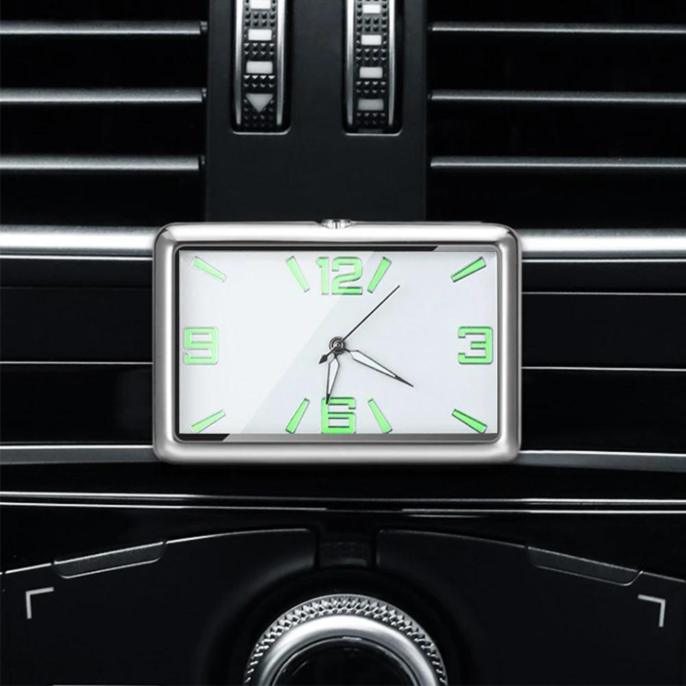 Premium 48mm Luminous Car Clock - Dual-Mount Digital Display with Night Glow for Dashboard & Air Vent