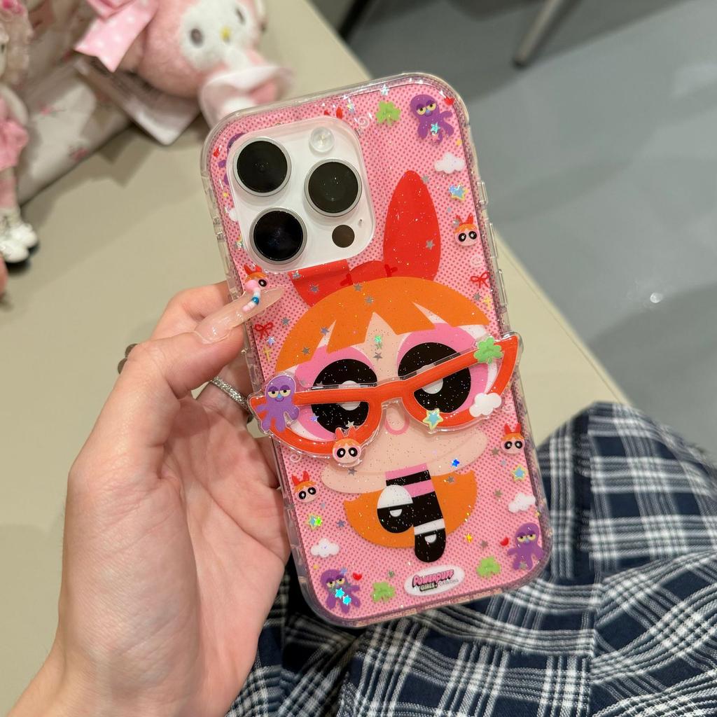 Cartoon for Apple 16Pro mobile phone case iPhone15Max glasses little policewoman 14Plus cute 13 girls