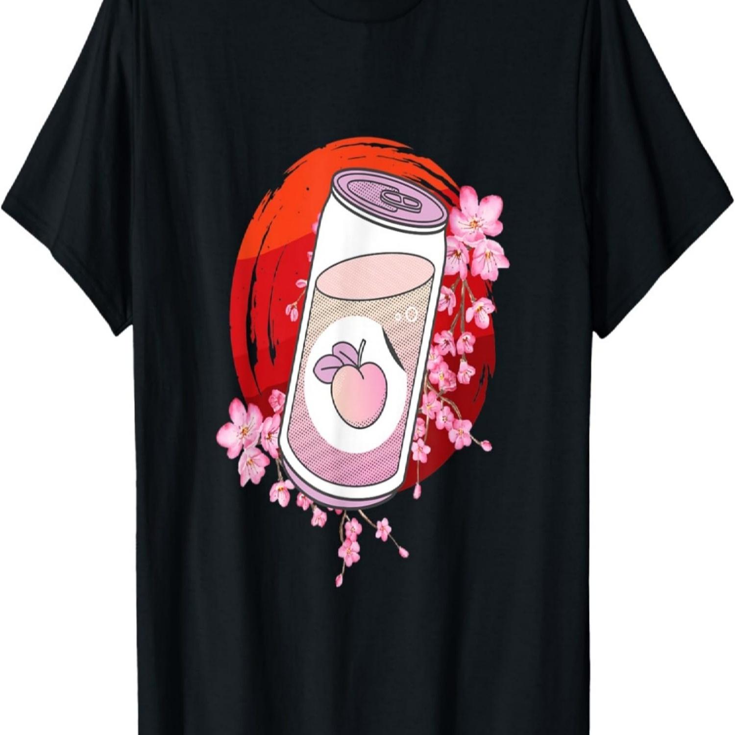 Japan Zen Circle Cherry Blossom Peach soda  T-Shirt S