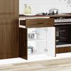 VidaXL Kitchen Cabinet Kalmar Brown Oak Engineered Wood, Base Cabinet for Sink, Base Kitchen Cabinet with Drawer, 853494