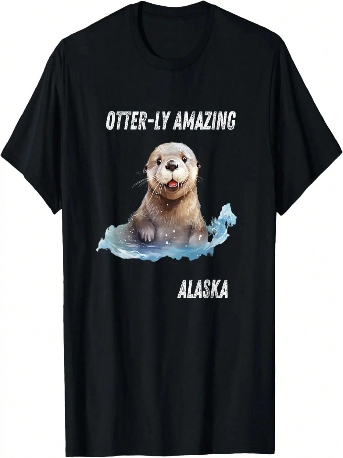 Otter-Ly Amazing Alaska_ Adorable Otter Graphic Souvenir T-Shirt S разноцветный