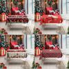 Elegant Red Christmas Tablecloth New Year Dining Table Cover Luxury Rectangular Coffee Table Cloth