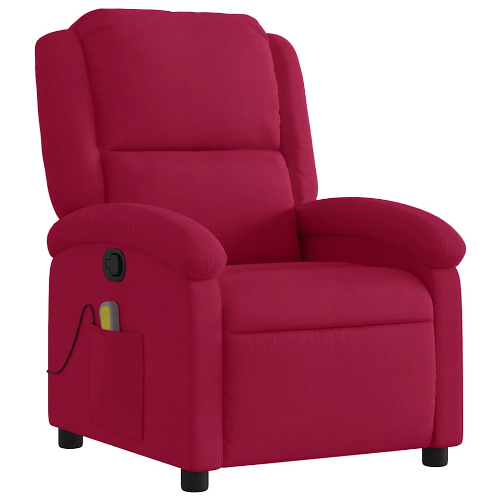 Massage Chair Burgundy Velvet
