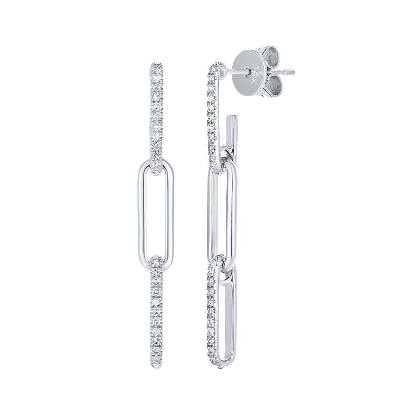 925 Silver Ear Buckles Fashion Hoop Earrings White Crystal Luxury Women's Earrings Wedding Women's Jewelry Premium Gift