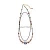 Handmade Natural Red Agate Contrast Color Necklace Vintage Artistic Oil Painting Choker for Women