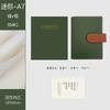Vintage A7 Binder Notebook, Soft PU Leather Refillable Planner with Color-Blocking Design, Aesthetic Portable Journal