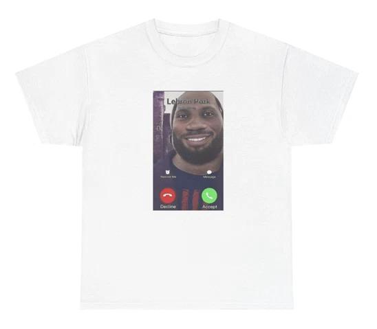 Lebron Pork Is Calling T Shirt Funny John Pork Basketball Brainrot Meme Tee L