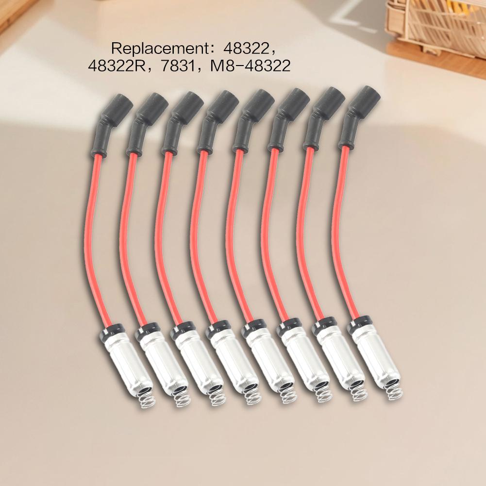 High Heat Spark Plug Ignition Wires 48322 48322R 7831 M8-48322 High Performance Spark Plug Ignition Wire Fit for Chevy V8