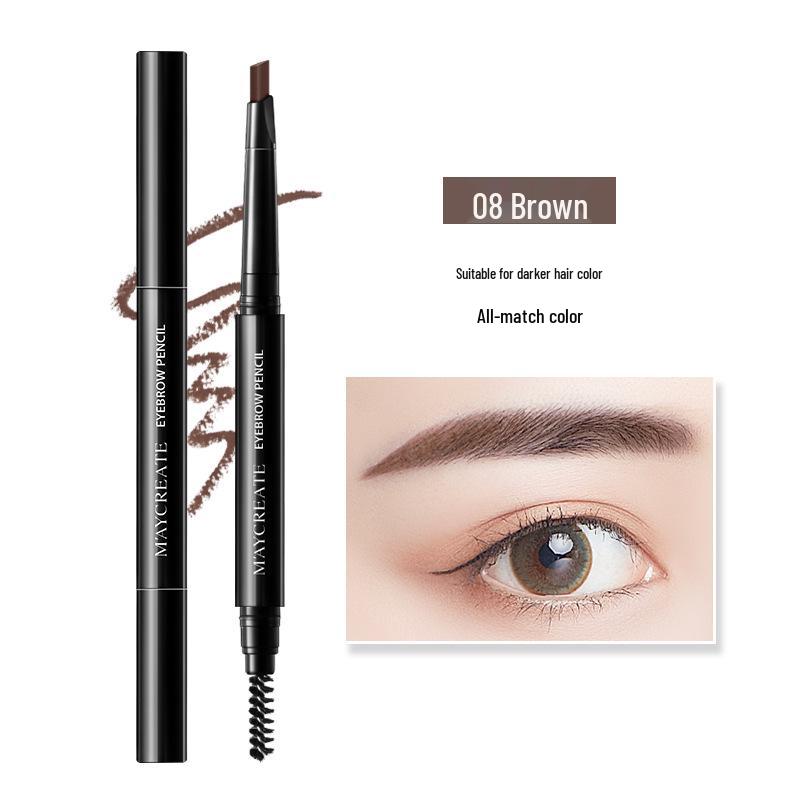 Jianmei Chuangyan Dual-Ended Waterproof Triangle Eyebrow Pencil - Long-Lasting, Ultra-Fine Tip, Sweatproof for Women