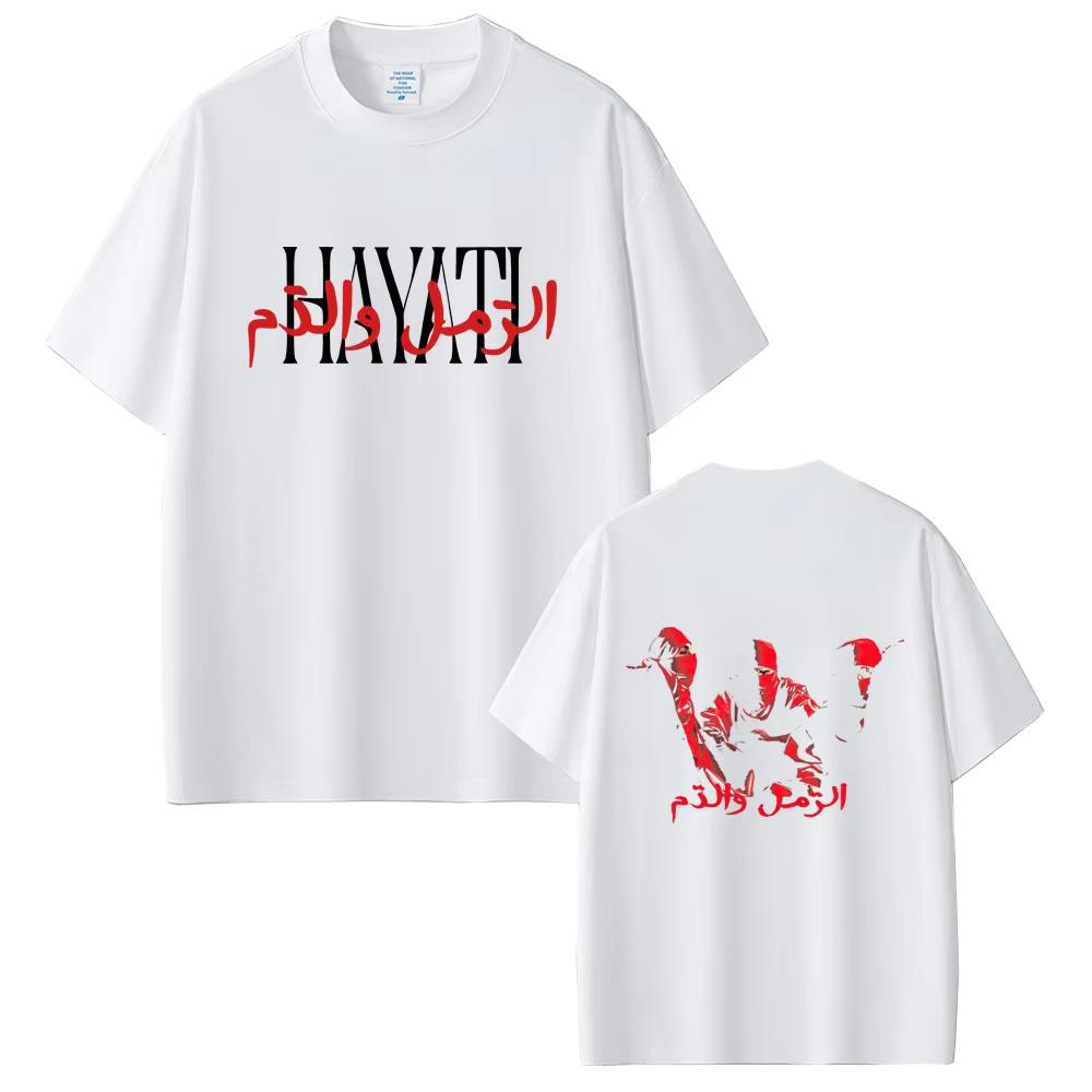 Rapper Niro HAYATI Album Graphic T Shirts 2026 Spring Summer Male Fashion Streetwear Unisex Casual Soft Cotton Short Sleeve Top