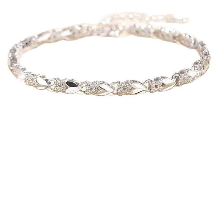 Náramek s přívěsky Srdce a čtyřlístek - Módní dárek pro ženy, přítelkyně nebo nejlepší kamarádky