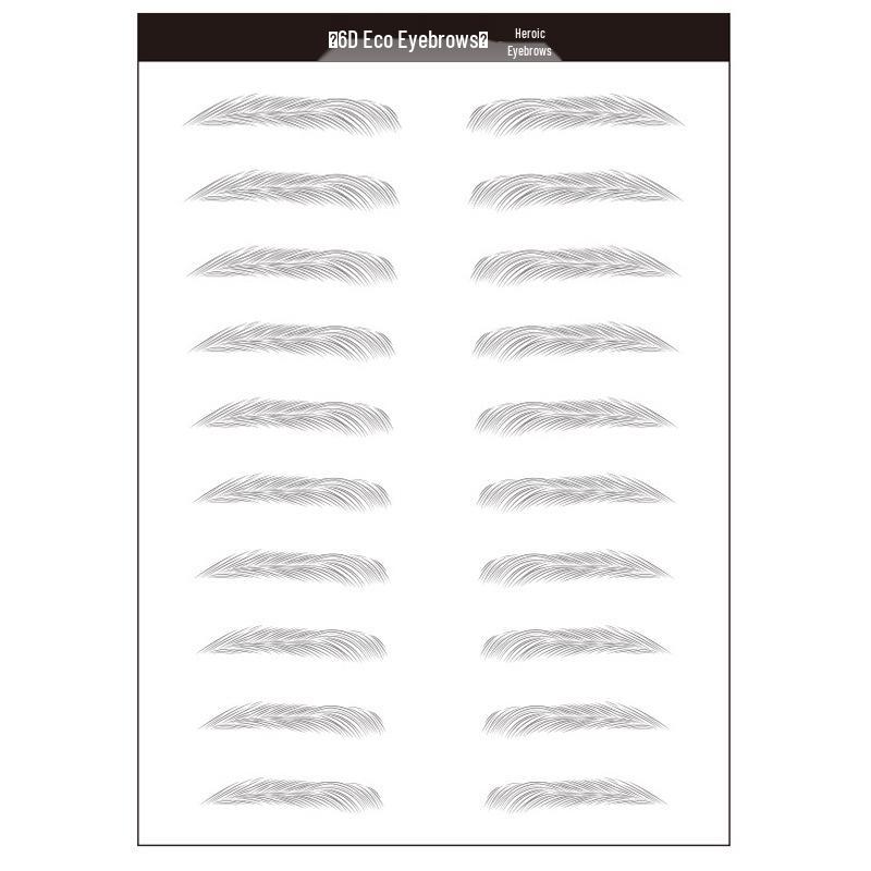 Zhengxiang 2025 Waterproof 6D Eyebrow Stickers - Realistic, Easy Makeup for a European, American, and Korean Style.