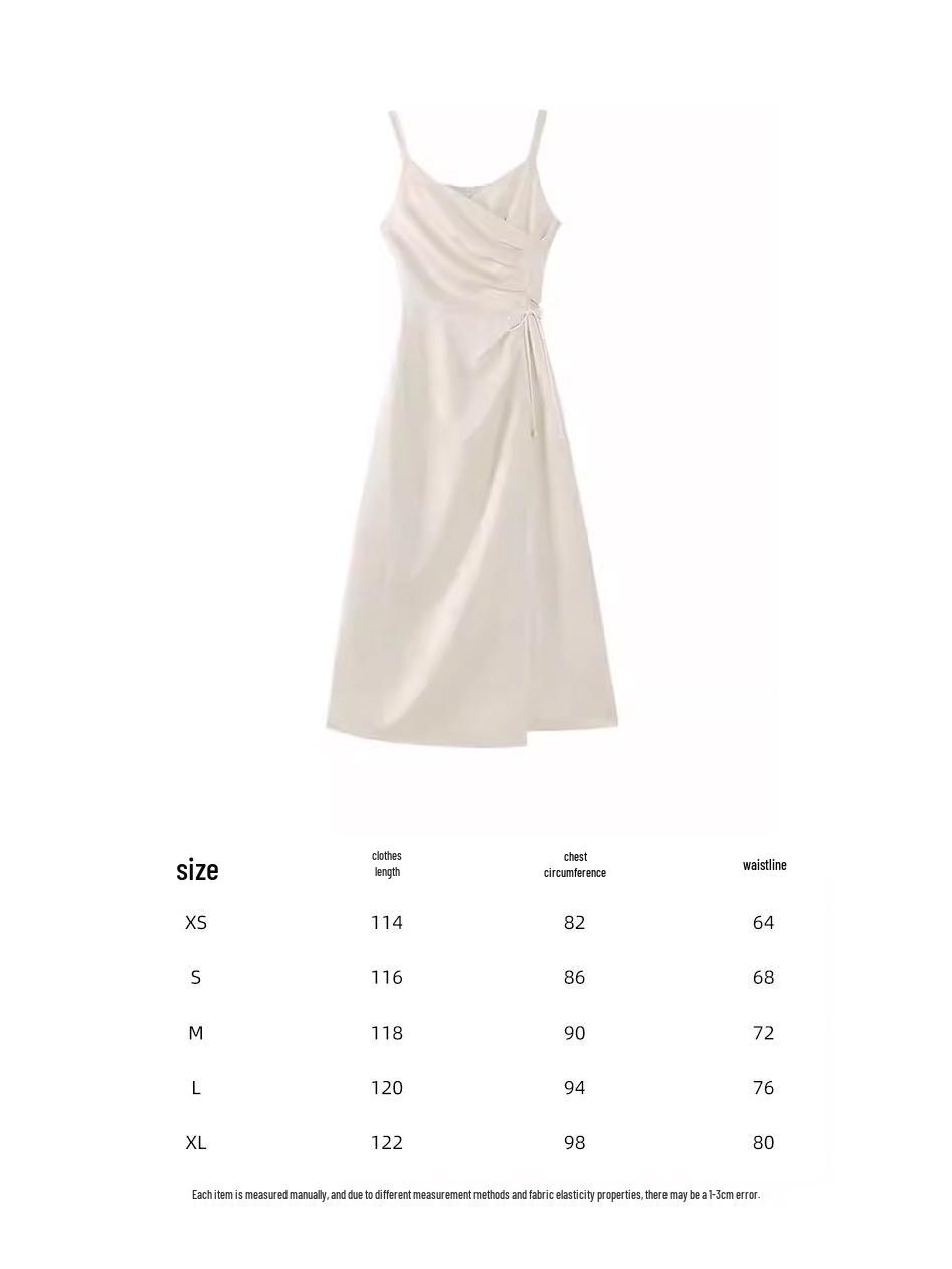 Deer Heading South  Wine Among Flowers  Apricot French Square Neck Waist-Cinching Summer Dress Medium (M)