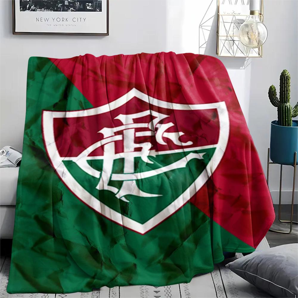 1PC Fluminense Print Flannel Blanket, High quality Comfortable for All Seasons, Home Decor, Warmth and Comfort, Perfect for Christmas Gifts
