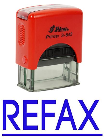REFAX Self Inking Rubber Stamp Custom Shiny Office Stationary Stamp