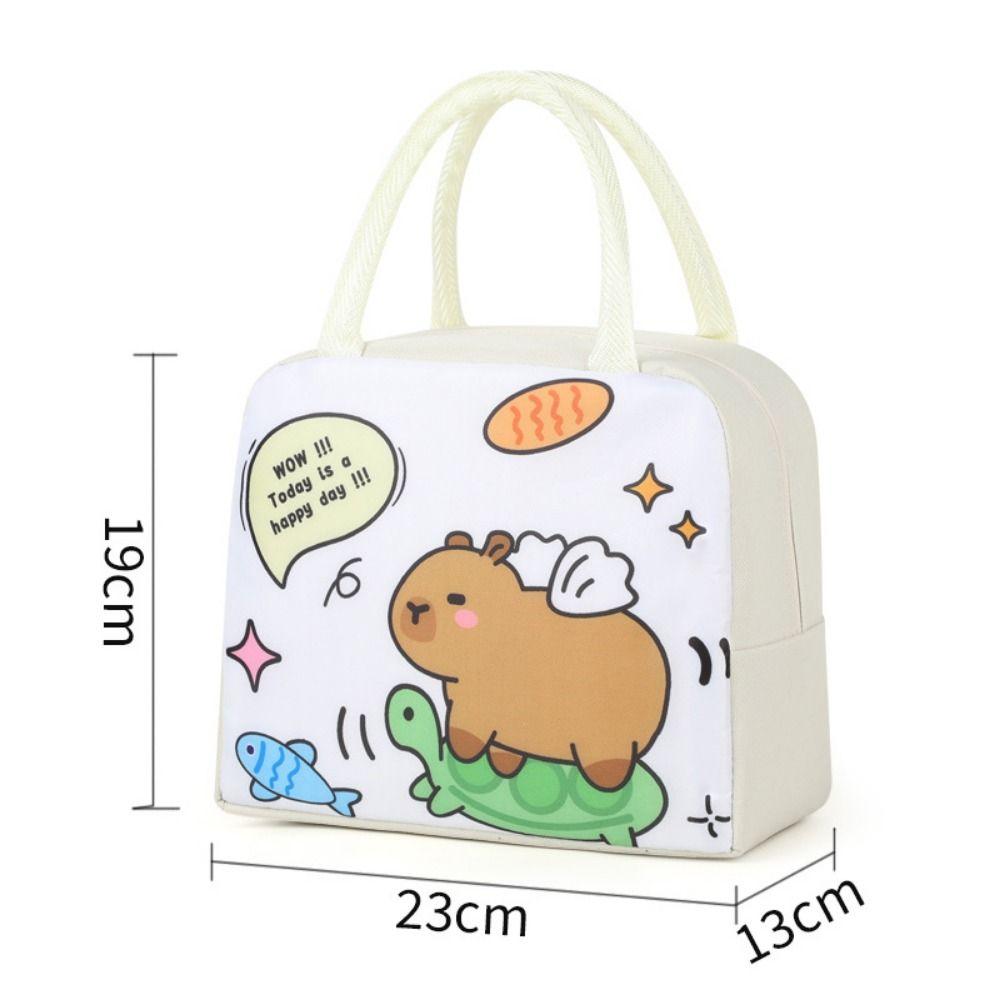 Large Capacity Insulated Lunch Bag Multicolor Waterproof Aluminum Foil Handbag & Cartoon Pattern Insulated Lunch Box Bag