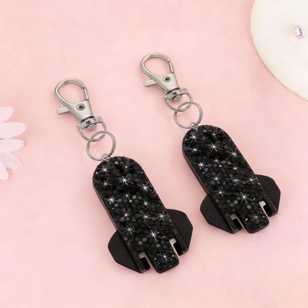 2 in 1 Bottle Opener Keychain Creative Rhinestone Can Opener Gift Car Key Ring Home Bar