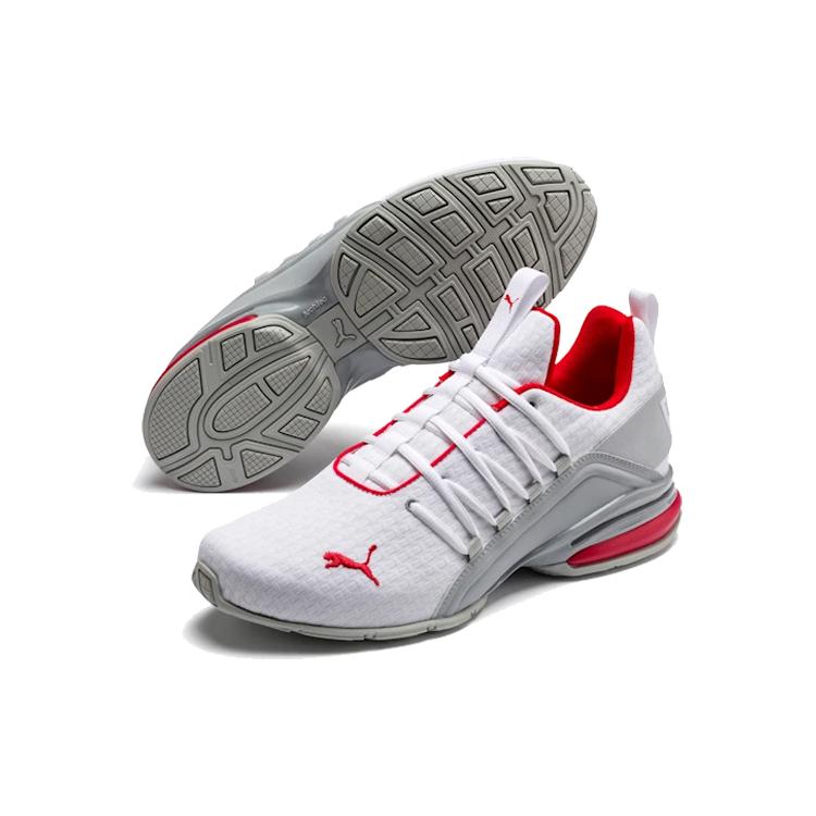 New Puma Axelion Block White Red 193148-02