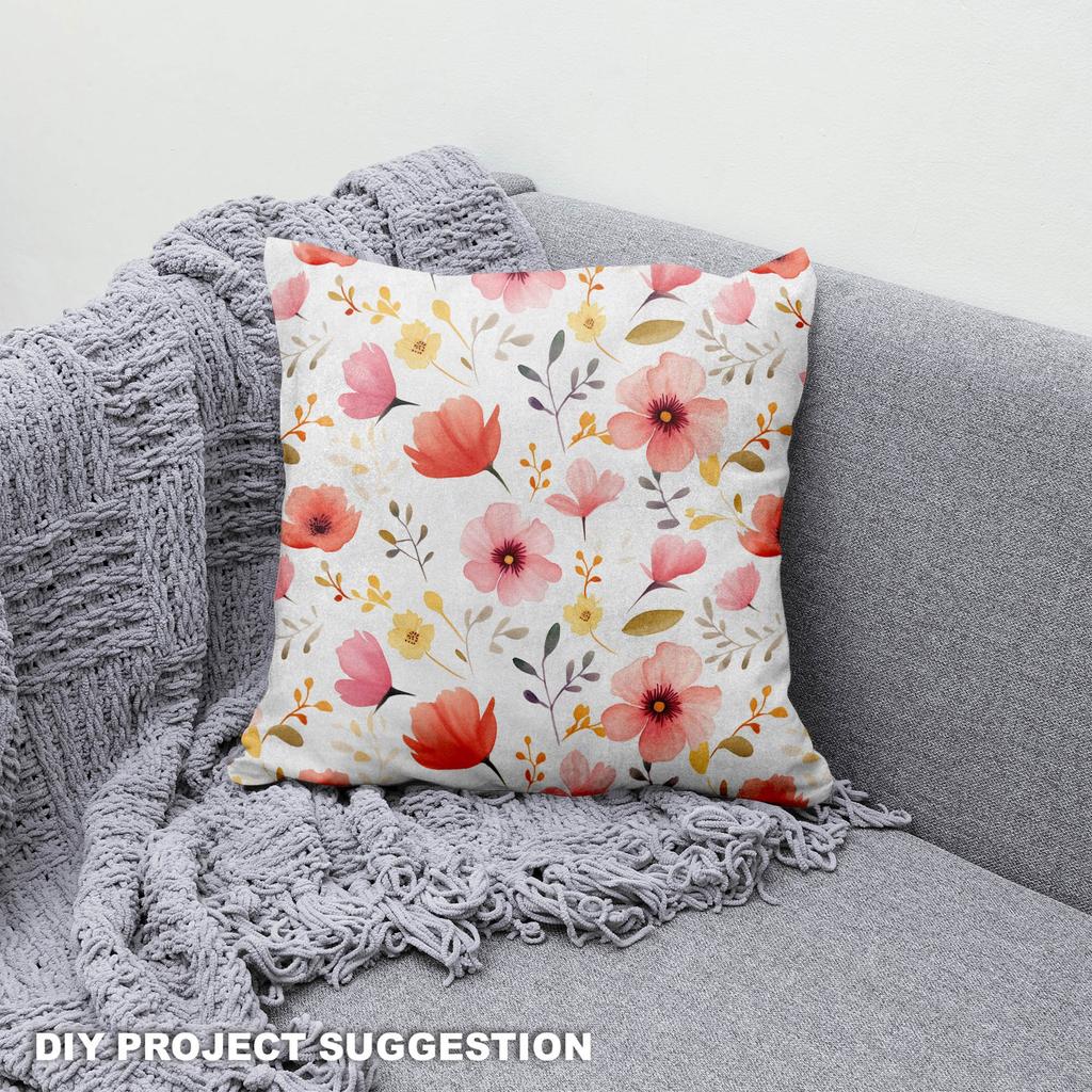Royal Samt Stoff Polyester Zum Nähen - Motiv Blumen - Rdx2384