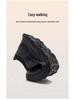 3515 Strong Man Men's Black Slip-On Sport Leather Shoes - New Style Casual Commuting Footwear