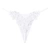 European and American Sexy Light Luxury Embroidered Thong Women's Ice Silk Seamless Low Waist Thin Belt Beautiful Buttocks with Hollowed-out Temptatio