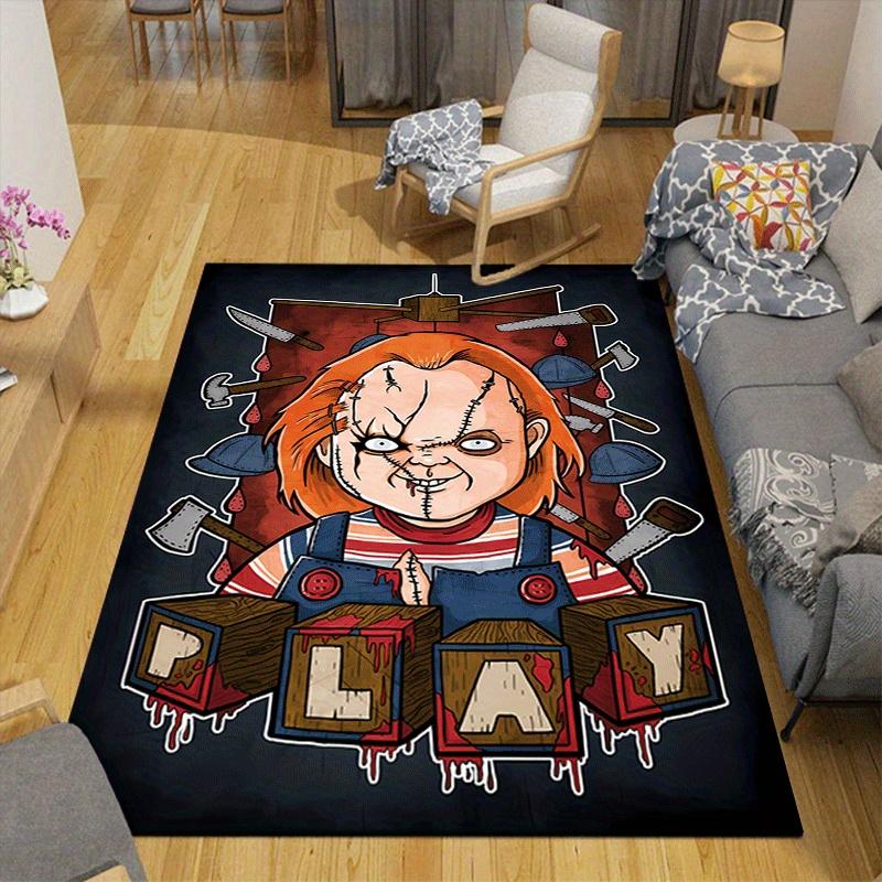 1pc Chucky Pattern Area Rug, Anti slip Non Shedding Stain Resistant Carpet