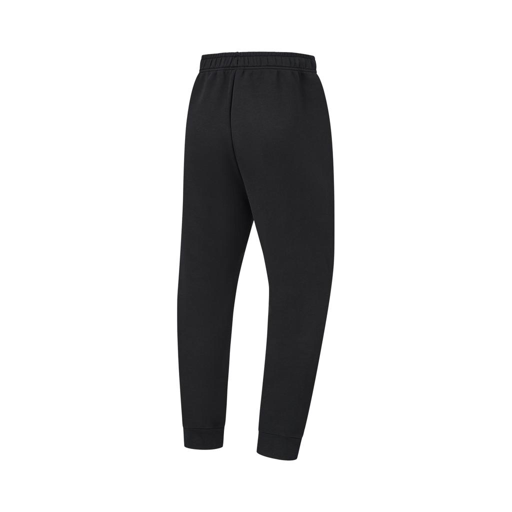 Li-Ning Fitness Series Elastic Waist Knitted Sports Pants Men Bottoms Black AKLU127-1
