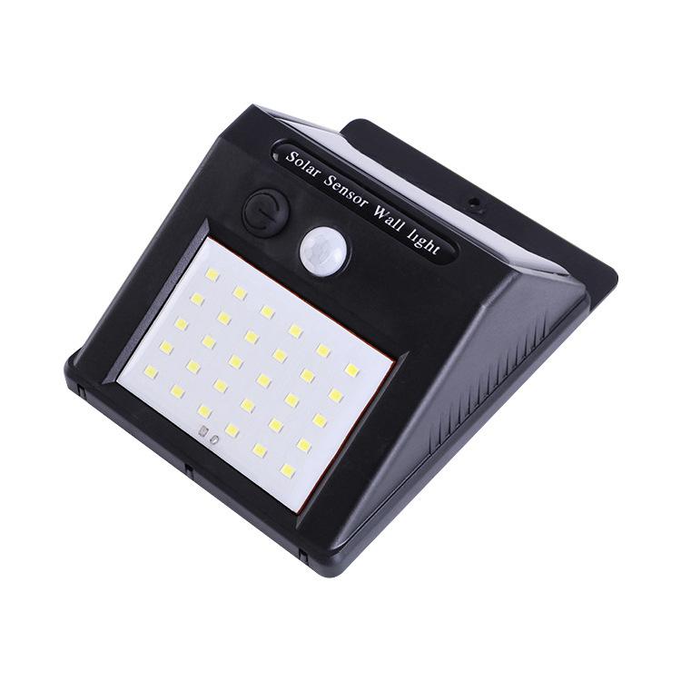 Solar Motion Sensor Wall Lamp with 30/20+5+5 LED for Outdoor Use In Courtyards, Villas, and Streets