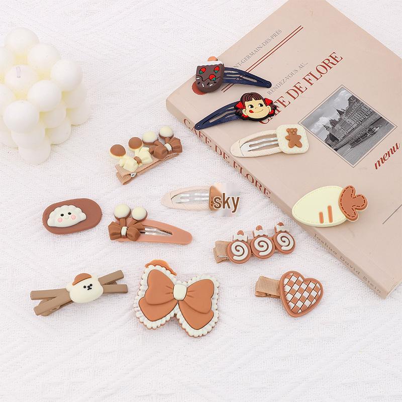 Korean Style Cartoon Candy Color Hair Clip for Girls – Cute, Simple Bangs and Side Clip