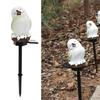 Winter Owl Garden Ornaments Solar Power Waterproof Light Solar Garden Statue