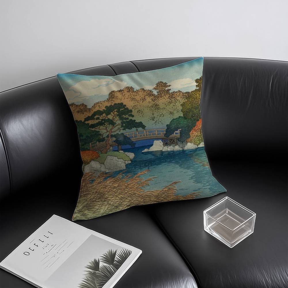 

K-Kawa-seS H-Hasui Pillow Case Anti-dustmite Invisible zipper Sofa Bed 12x12Inch