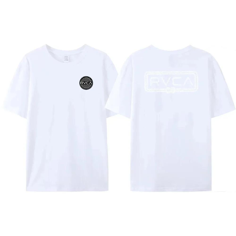 T-shirt RVCA 100% Cotone Uomo Donna THE BALANCE OF OPPOSITES Maglietta T-shirt Design Oversize Manica Corta T-shirt Brand Top Abbigliamento