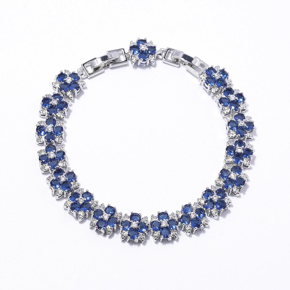 The Cross Plum Blossom Zircon Bracelet Does Not Fade, And The Multi-Color Jewelry Full Of Diamonds Is Optional.