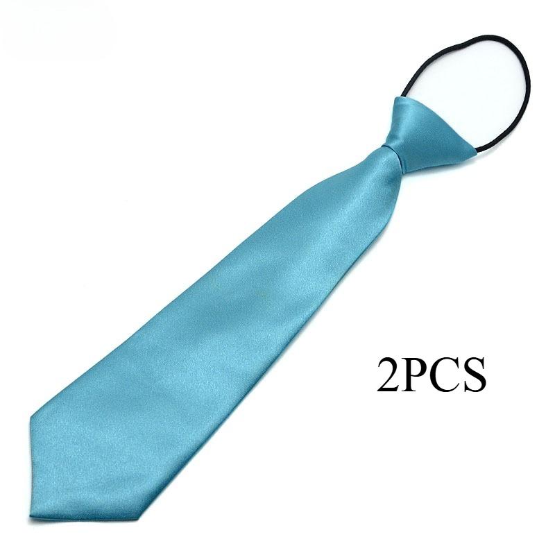 Children's Team Performance Convenient Tie Korean Version Solid Color Baby Casual Lazy Rubber Band Tie