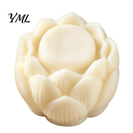 Baking Tools for Pastries Double-Headed Mooncake Mold, Sunflower Pattern Reusable ABS Hand-Press Detachable Easy Professional Pastry Embosser Cleaning