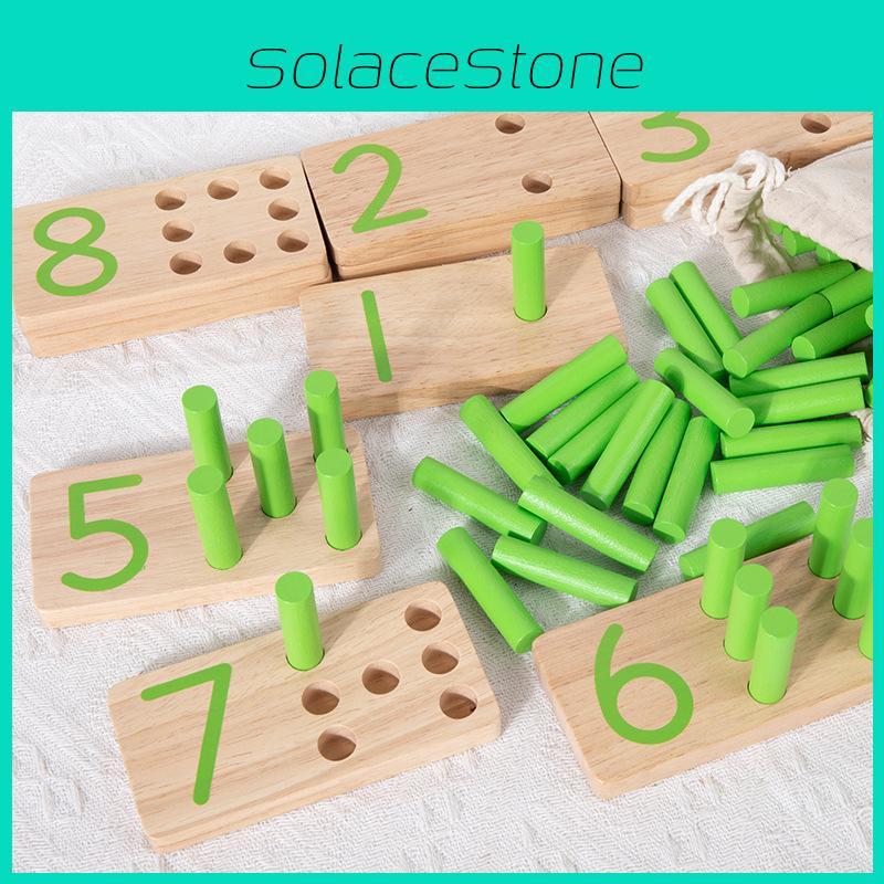 Wooden Math Learning Toy For Kids With Number Pairing And Practice Counting