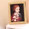 Toys Scene Model Retro Frame Miniature Pictures Wall Mural Dollhouse Oil Painting Dolls Accessories