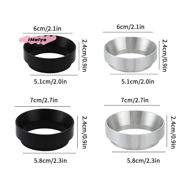 1Pcs Silver/Black Magnetic Espresso Dosing Ring 51mm-58mm Intelligent Funnel for Portafilter Barista Coffee Making Tools