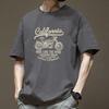 Men's Summer Black Retro Trend T-Shirt: American, Japanese, Korean Style
