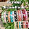 1cm Chinese Cloisonne Bracelet Traditional Women's Hand Bracelet  Gifts for Women Girl