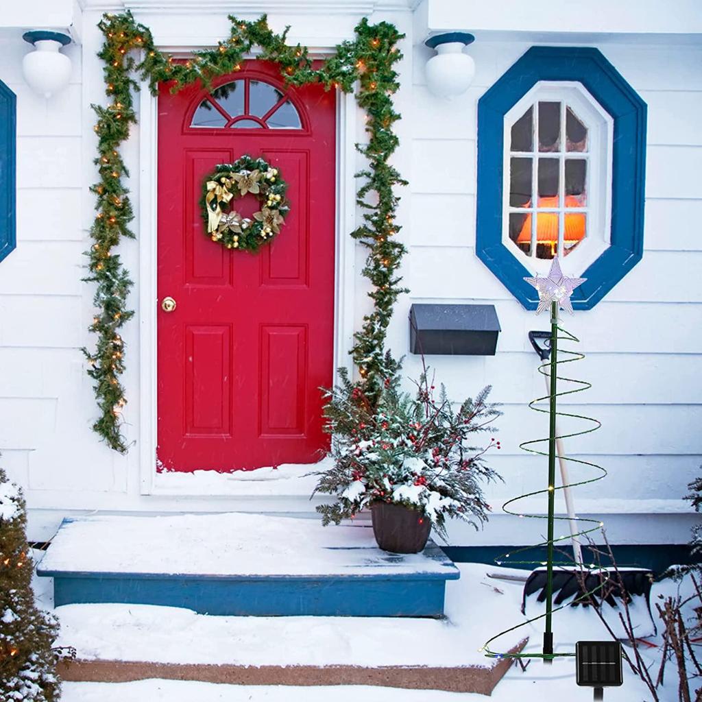 Solar-Powered 80 LED Christmas Tree Decoration Set