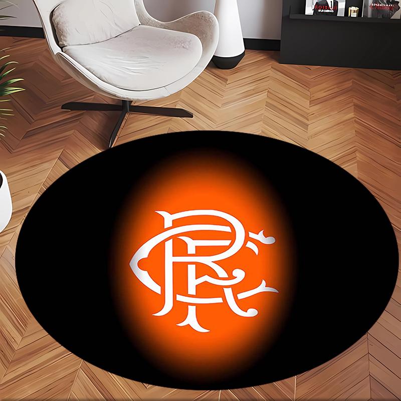 Rangers Fc (19) Round Office Rug Decorative Floor Rug for Office Bedroom Living Room and Home Space