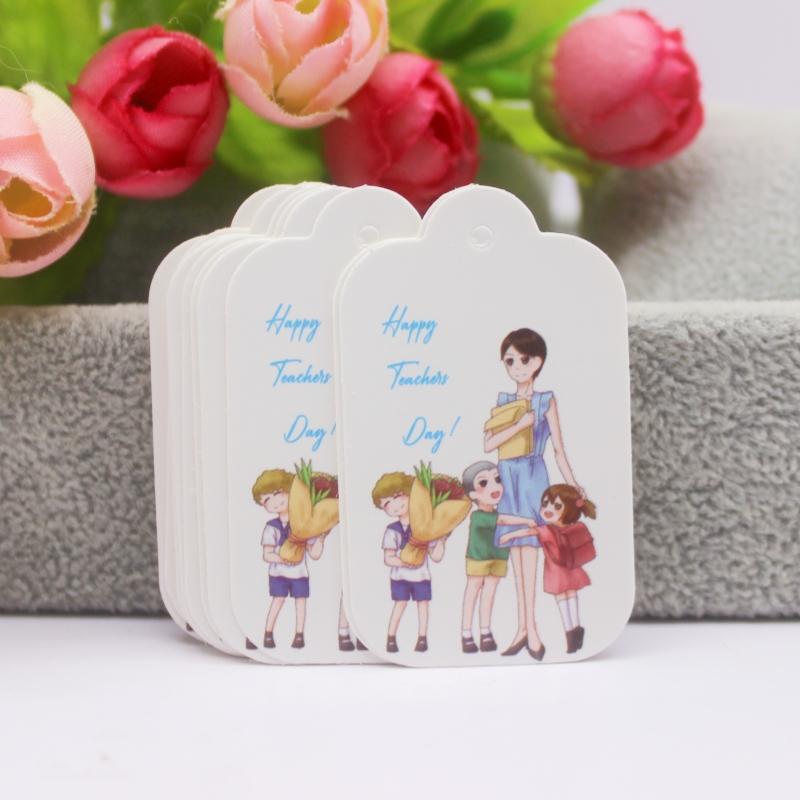 3x5cm 100 Teacher's Day elevators, Happy Teacher's Day, Happy Birthday tags, and holiday cards