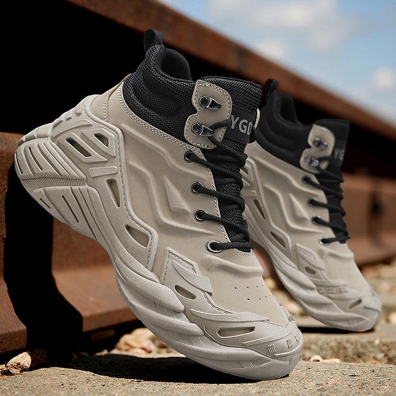 Horse Boots Men's Fashion Workwear Sports Shoes Men's Autumn Winter Outdoor Casual Leather Boots High Top Boots 2026 New Style