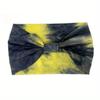 Colorful Tie Dye Headwrap Elastic Wide Headband Bowknot Turbans Cross Headband  Girls Ladies