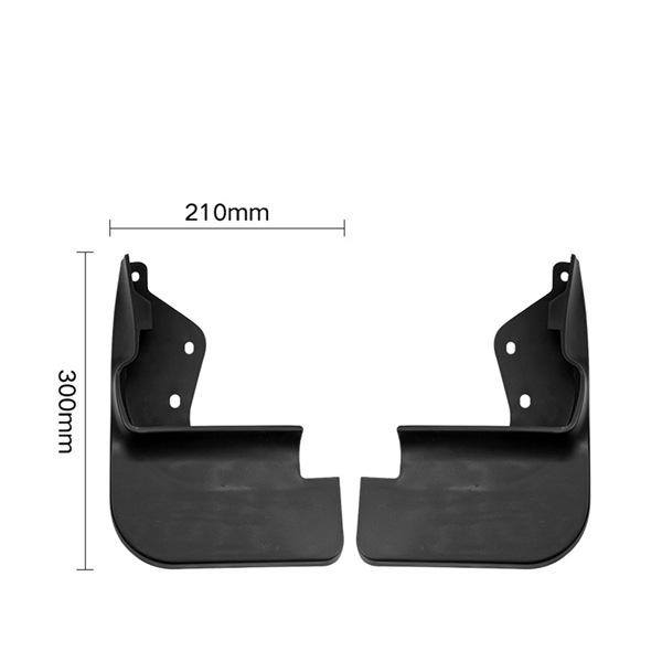 Black ABS Front and Rear Car Fender Splash Guards for Great Wall Tan