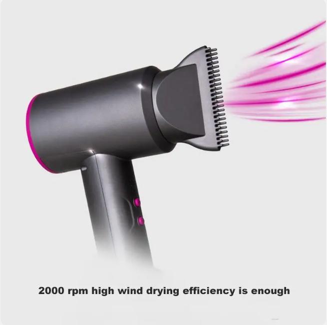 2025 300W Wireless Cold Hot Air Hair Dryer Rechargeable Household Air Blower Low Power Professional Cordless Hair Dryer Air Wrap