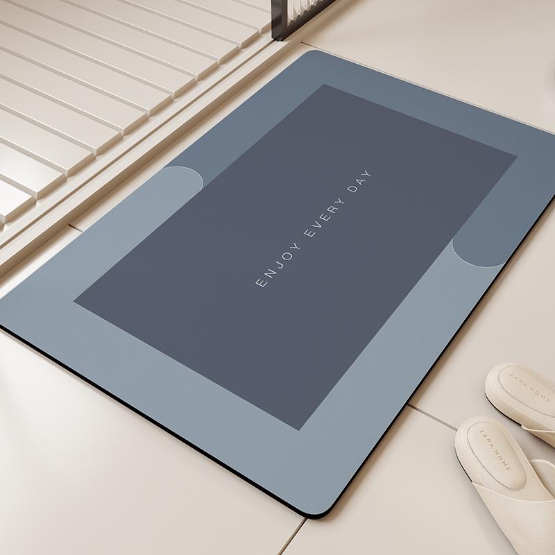 Simple Diatom Mud Mat Bathroom Moisture-wicking Slip-resistant Mat Toilet Door Toilet Washbasin Foot Mat Durable
