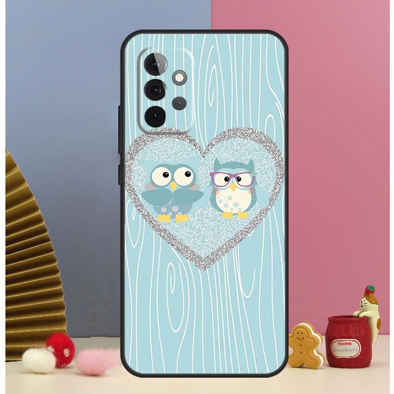 Cute Cartoon Owl Case For Samsung Galaxy A13 A33 A53 A32 A52 A22 A12 A15 A25 A71 A51 A14 A24 A34 A54 Cover